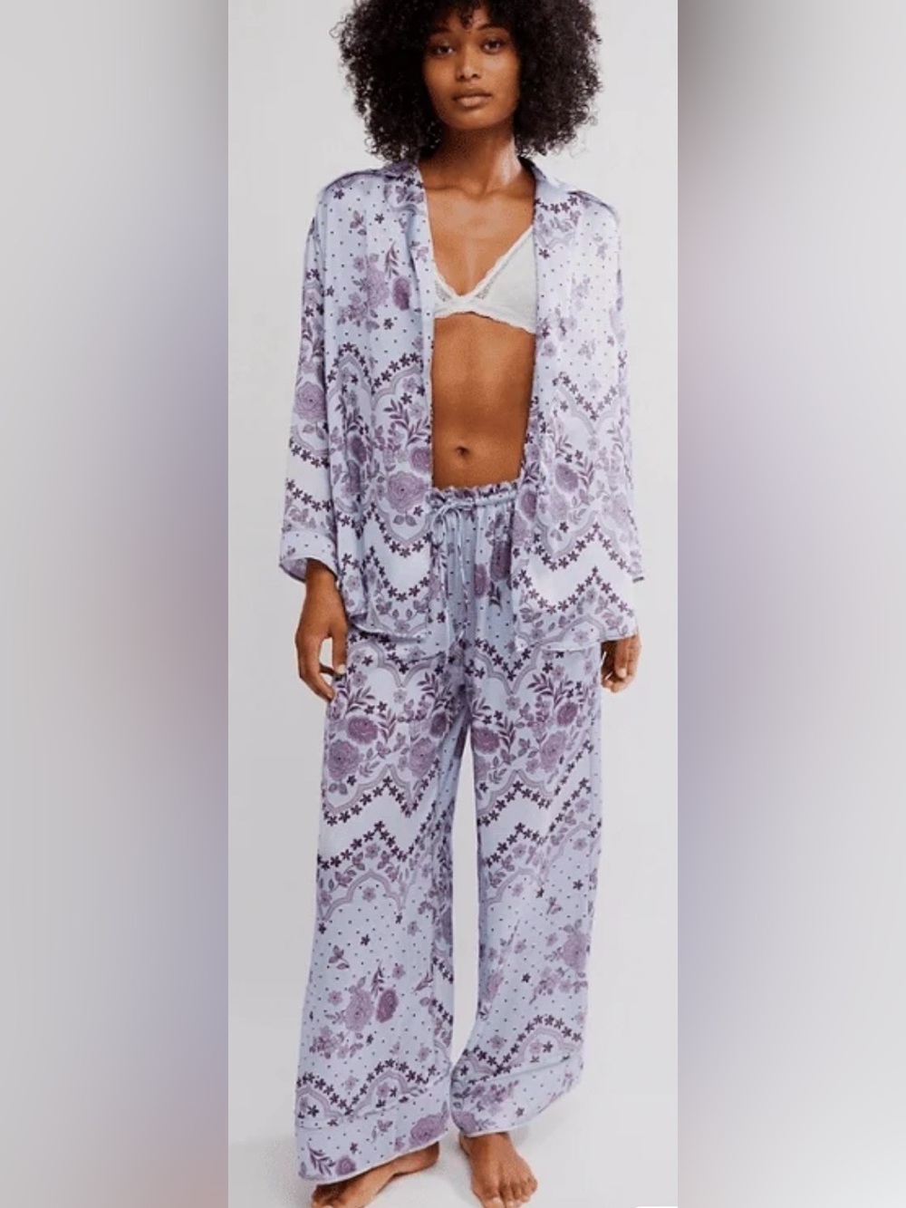 Free People S Intimately Dreamy Days Pj Set in Seasky Blue Ice Combo 2 piece NWT